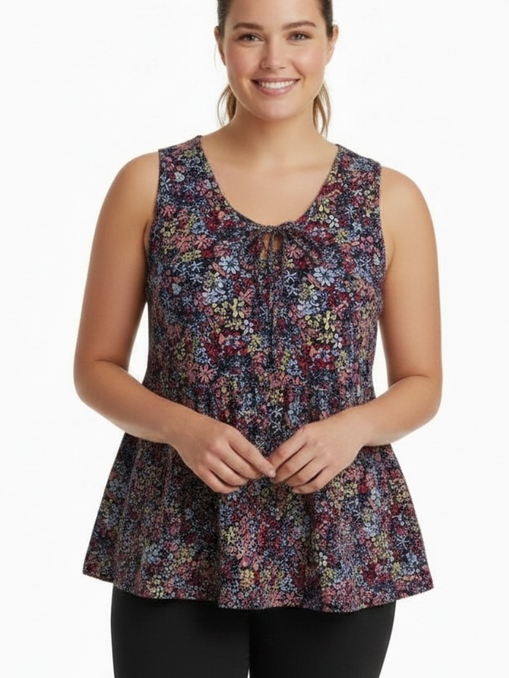 Maurices Multicolor Floral Sleeveless Top